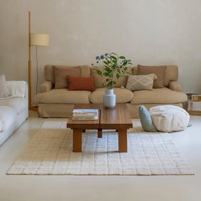 Covor crem lavabil/țesut manual din bumbac 170x240 cm Mosaic – Lorena Canals