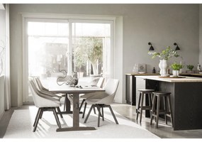 Set de scaune de bar maro închis 2 buc. din lemn de stejar (înălțime șezut 65 cm) Austin – Rowico