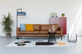 Canapea maro din imitație de piele 216 cm Rate - Scandic