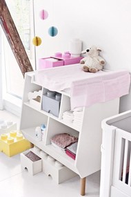 Cutie pătrată pentru depozitare LEGO®, roz deschis