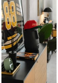 Comodă neagră/în culoare naturală joasă cu aspect de lemn de stejar 120x82 cm Seaford – Actona