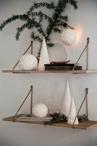 Sfeșnic de Crăciun din bone china Kähler Design Nobili, înălțime 25,5 cm, alb