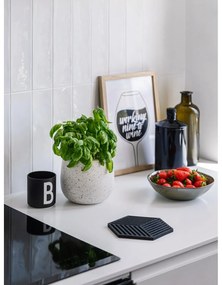 Suport pentru vase fierbinți Hexagon, negru