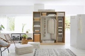 Coș de rufe în culoare naturală din bambus 78 l Bamboo – Compactor