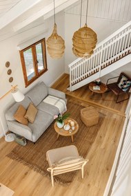 Lustră White Label Lena, ø 48 cm, auriu