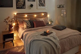 Cearșaf elastic din in Linen Tales, 180 x 200 cm, gri închis