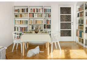 Masă dining extensibilă tapițată cu lemn de stejar Hammel Dinex 90 x 90 cm
