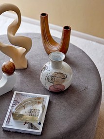 Vas din gresie Bloomingville Irini, înălțime 22,5 cm, alb