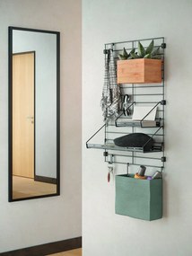 Componentă - raft neagră din metal 18x15 cm Mural – Metaltex