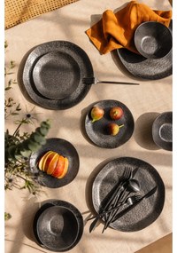 Tacâmuri negru din oțel inoxidabil 16 buc. Modern retro – Premier Housewares