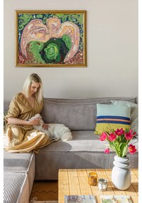 Colțar gri deschis extensibil cu tapițerie din catifea reiată (cu colț variabil) Nihad – Bobochic Paris