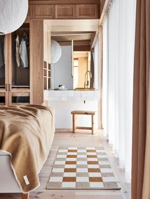 Covor tip traversă pentru interior și exterior galben ocru/bej 70x160 cm Pix Vanilla Ochre – Pappelina