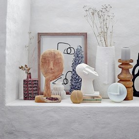 Vază din gresie ceramică Bloomingville Blossom, alb