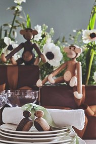 Set 2 statuete din lemn masiv de stejar Kay Bojesen Denmark Pair of Sparrows