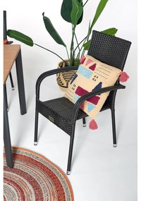 Scaun de grădină din ratan artificial negru Paris - Bonami Essentials