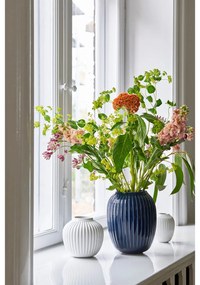 Vază din gresie Kähler Design Hammershoi, înălțime 20 cm, albastru închis