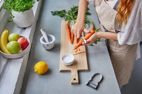 Șorț de bucătărie din bumbac Tiseco Home Studio, bej