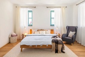 Pat dublu din lemn de stejar 180x200 cm Greg 1 - The Beds