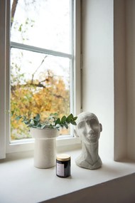 Vază din gresie Kähler Design Ombria, înălțime 20 cm,alb