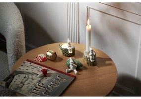 Sfeșnic de Crăciun din porțelan și gresie Kähler Design Christmas Tales, lungime 8,5 cm
