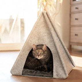 Cort tip teepee pentru animale de companie Wenko, gri deschis