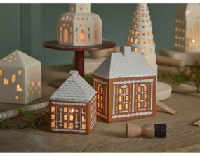 Sfeșnic de Crăciun din ceramică Kähler Design Lighthouse, ø 9 cm, alb