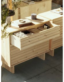 Comodă din lemn de pin natural Karup Design Kommo