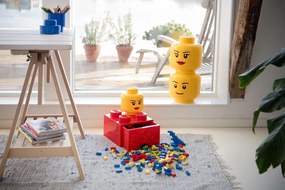 Cutie depozitare rotundă LEGO®, albastru, ⌀ 12,5 cm