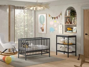 Masă de înfășat gri antracit din lemn de fag Dino – Vipack