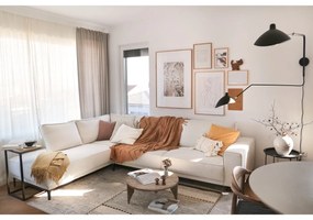 Vază din gresie ceramică Bloomingville Geometric, alb