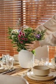 Vază din gresie Kähler Design Hammershoi, înălțime 25 cm, alb