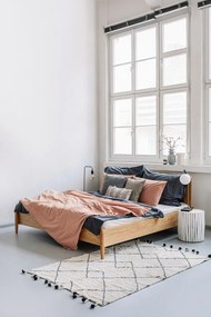 Vază din gresie Kähler Design Ombria, înălțime 20 cm,alb