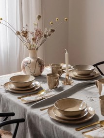 Vas din gresie Bloomingville Irini, înălțime 22,5 cm, alb