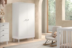 Pătuț alb din lemn de fag 70x140 cm Forrest – Vipack