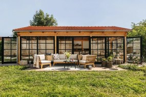 Vază din sticlă Hübsch Sole, înălțime 20 cm, verde