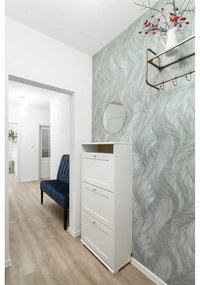 Oglindă de perete cu ramă aurie House Nordic Jersey, ø 40 cm