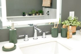 Dispenser de săpun din ceramică iDesign Eco Vanity, verde