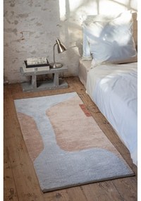 Covor tip traversă albastru deschis/bej lavabil din bumbac 70x150 cm Figura – Mette Ditmer Denmark