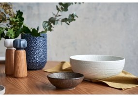 Râșniță pentru condimente din lemn de stejar cu detalii din porțelan alb Kähler Design Hammershoi, înălțime 17,5 cm