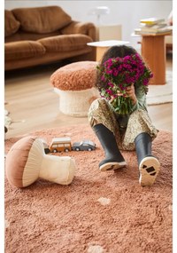 Covor pentru copii cărămiziu lavabil/țesut manual din bumbac ø140 cm Round Dot Chestnut – Lorena Canals