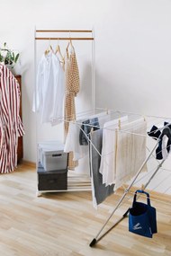 Suport pentru haine alb cu roți din metal Tower – YAMAZAKI