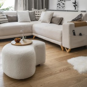 Colțar bej extensibil/cu spațiu de depozitare (cu colț pe partea stângă/în formă de ”L”) Classy Sophie – Miuform