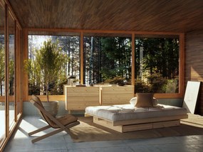 Comodă din lemn de pin natural Karup Design Kommo