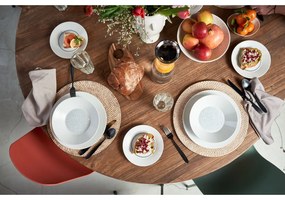 Suport din ratan pentru farfurie Tiseco Home Studio, ⌀ 36 cm, alb