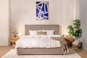 Pătură maro din amestesc de lână 140x200 cm Hoshi – Bloomingville