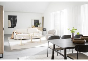 Scaune de dining crem/maro închis 2 buc. Maymont – Rowico