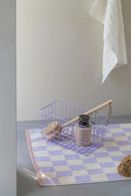 Covoraș de baie galben deschis/mov din bumbac organic 50x80 cm Retro – Mette Ditmer Denmark