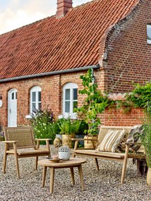 Canapea de grădină în culoare naturală din lemn masiv Sorrento – Bloomingville