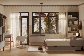 Sertar pentru sub pat pentru copii gri 90x200 cm Swing – Pinio