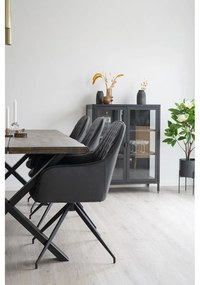 Scaun de sufragerie negru tapițat Harbo – House Nordic